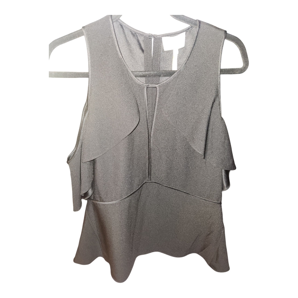 Laundry By Shelli Segal Elegant Black Cold Shoulder Top - Picture 5 of 14